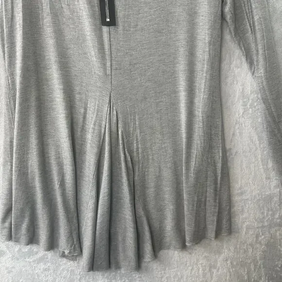 Soft Surroundings Gray High-Low Long Sleeve Top with Zipper Back – Size Large - Picture 5 of 5